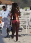 Maryna Linchuk - Pink bikini at the beach in Miami